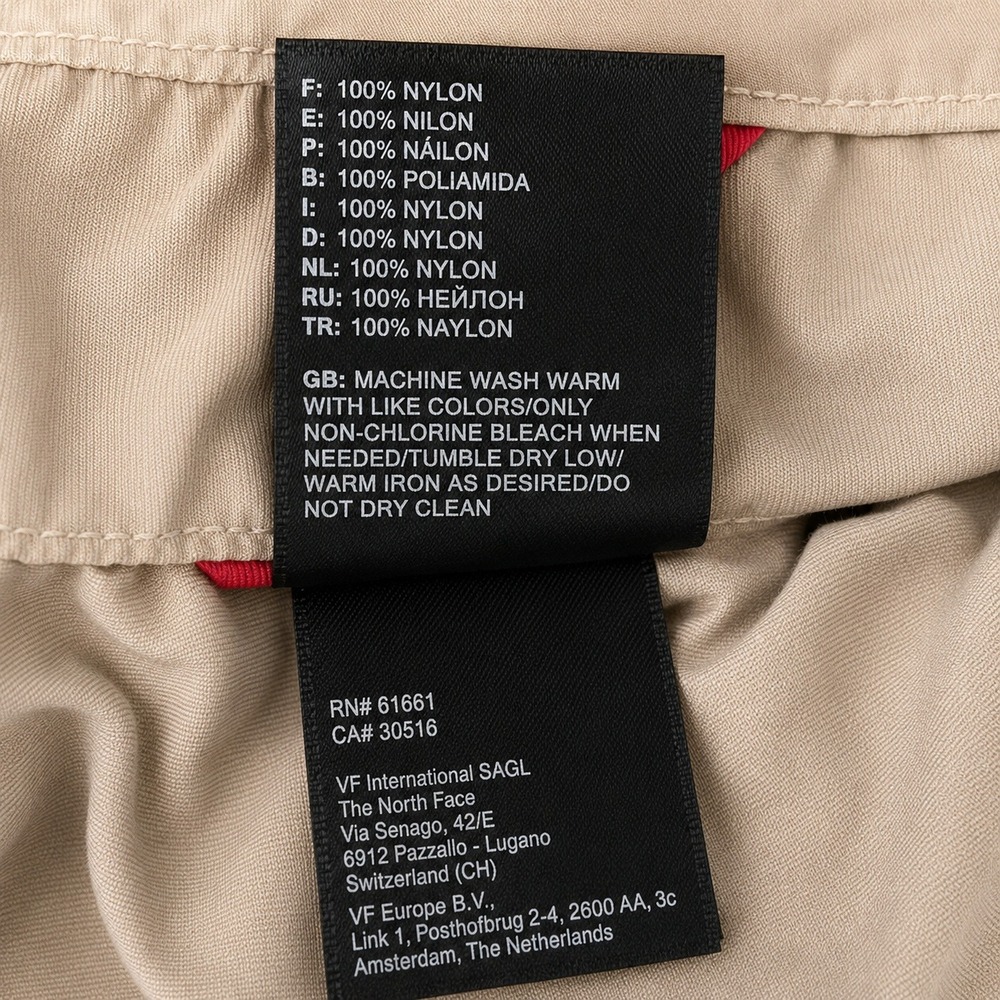 The North Face Mens Cargo Hiking Pants L Khaki Nylon Belted Gorpcore Techwear - Picture 7 of 7
